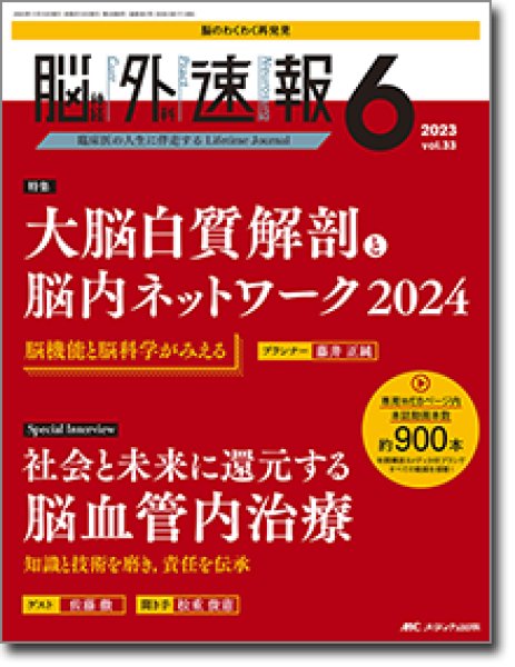 画像1: 【脳神経外科速報 2023年06号】 大脳白質解剖と脳内ネットワーク2024：脳機能と脳科学がみえる (1)