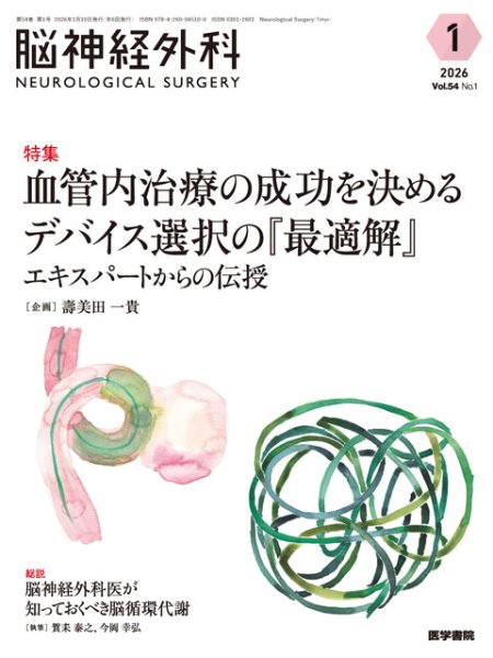 画像1: 【脳神経外科 Vol.54 No.1】血管内治療の成功を決めるデバイス選択の『最適解』　エキスパートからの伝授 (1)