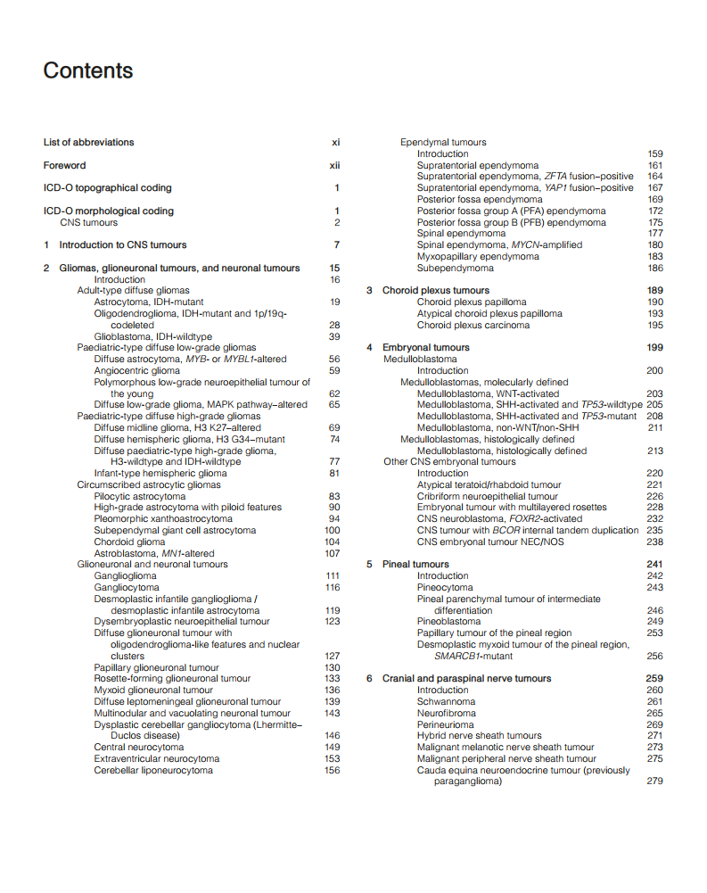 Central Nervous System Tumours（WHO Classification of Tumours, 5th